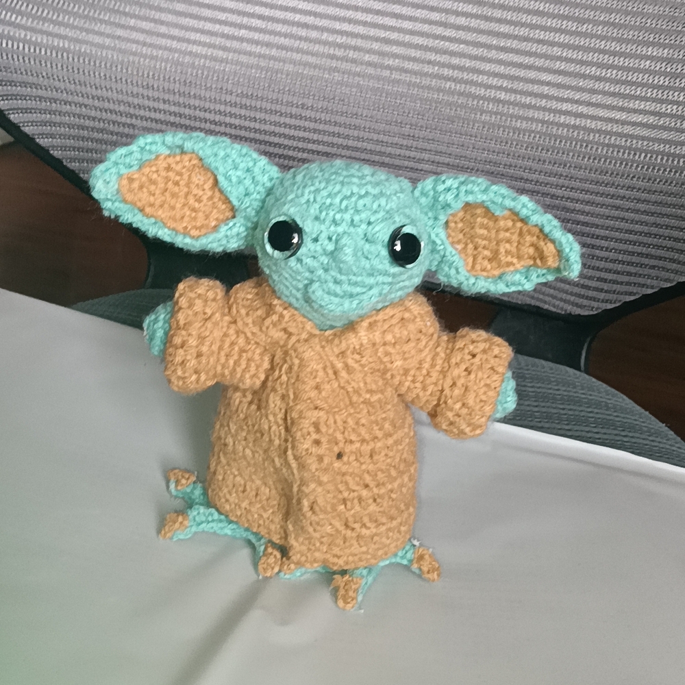 Crocheted Baby Yoda Plush Toy